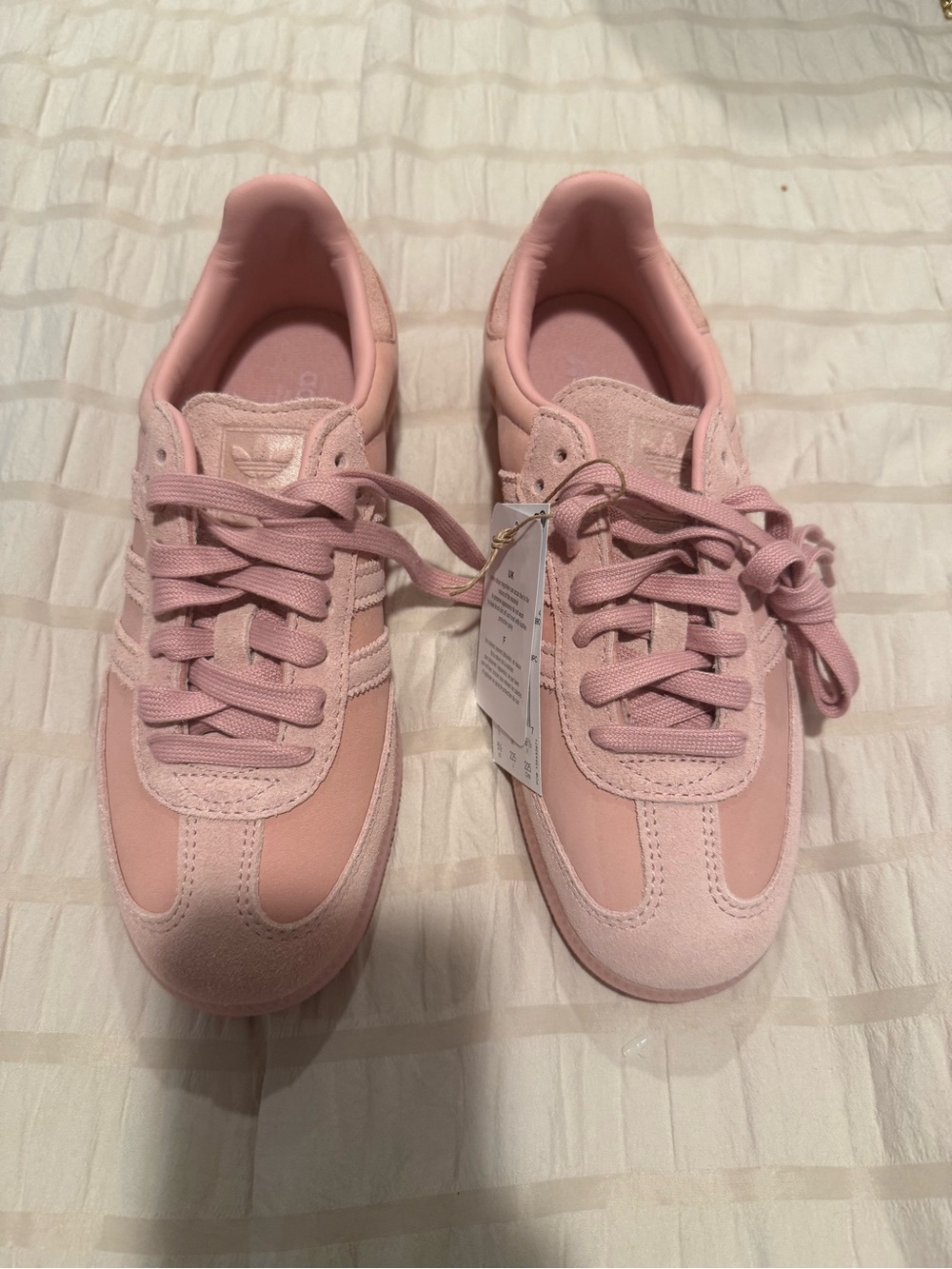 Adidas Samba Women's Pale Pink Suede & Textile Sneaker